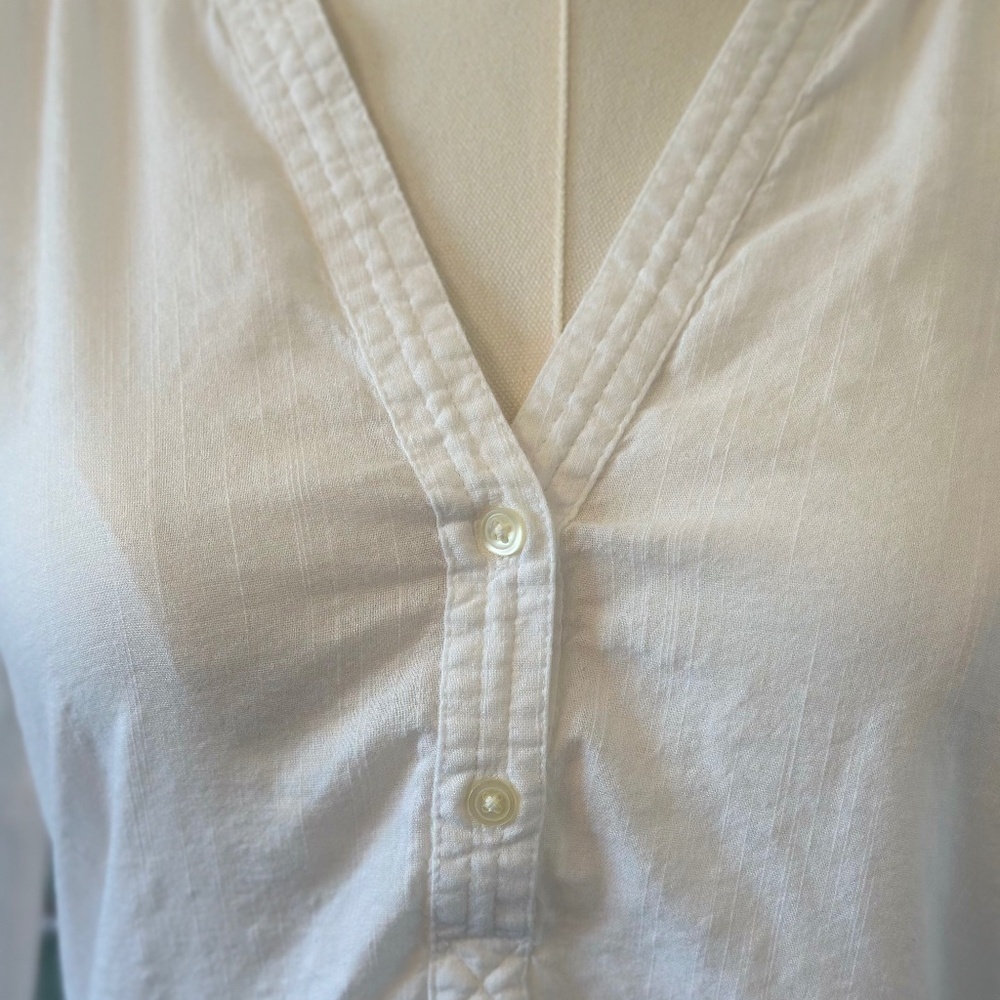 Old Navy Lightweight Popover Women's White Tunic Size XS - Picture 5 of 11
